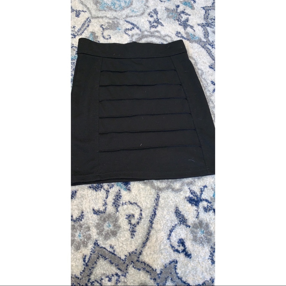 Black mini skirt